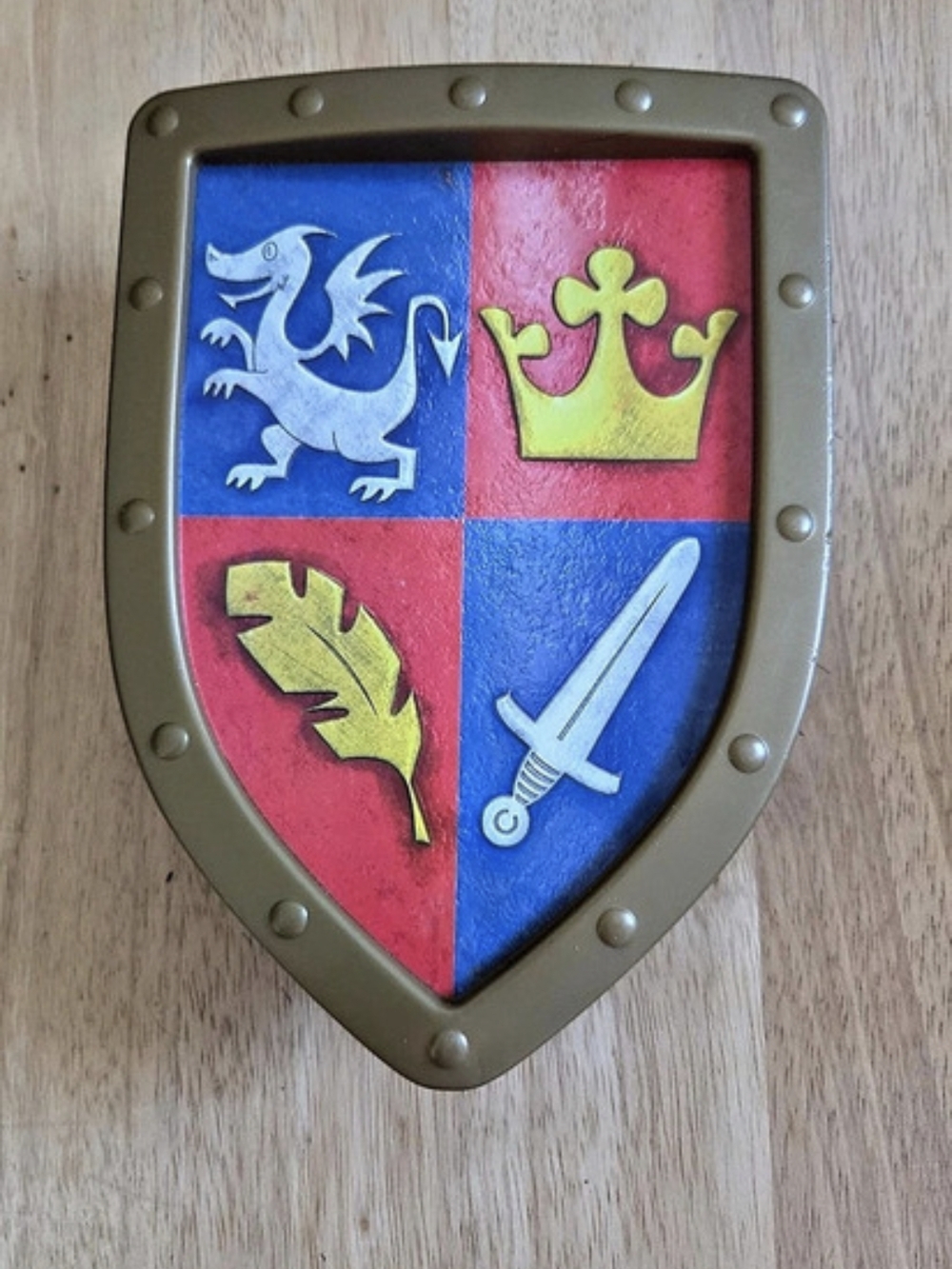 Fisher-Price Heraldic Shield Toy in Blue & Red